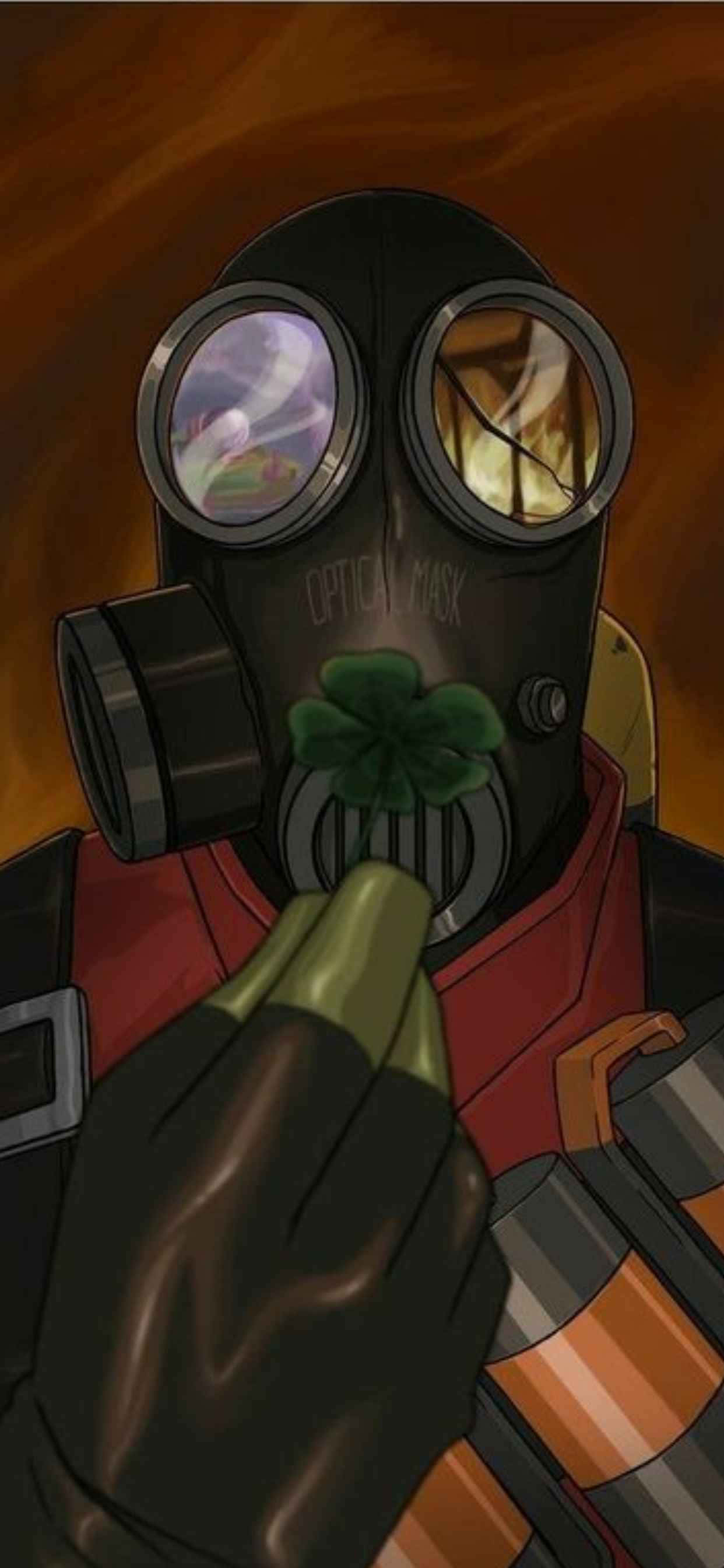 Trận chiến Epic Team Fortress 2 trên màn hình iPhone XS Max Hình nền