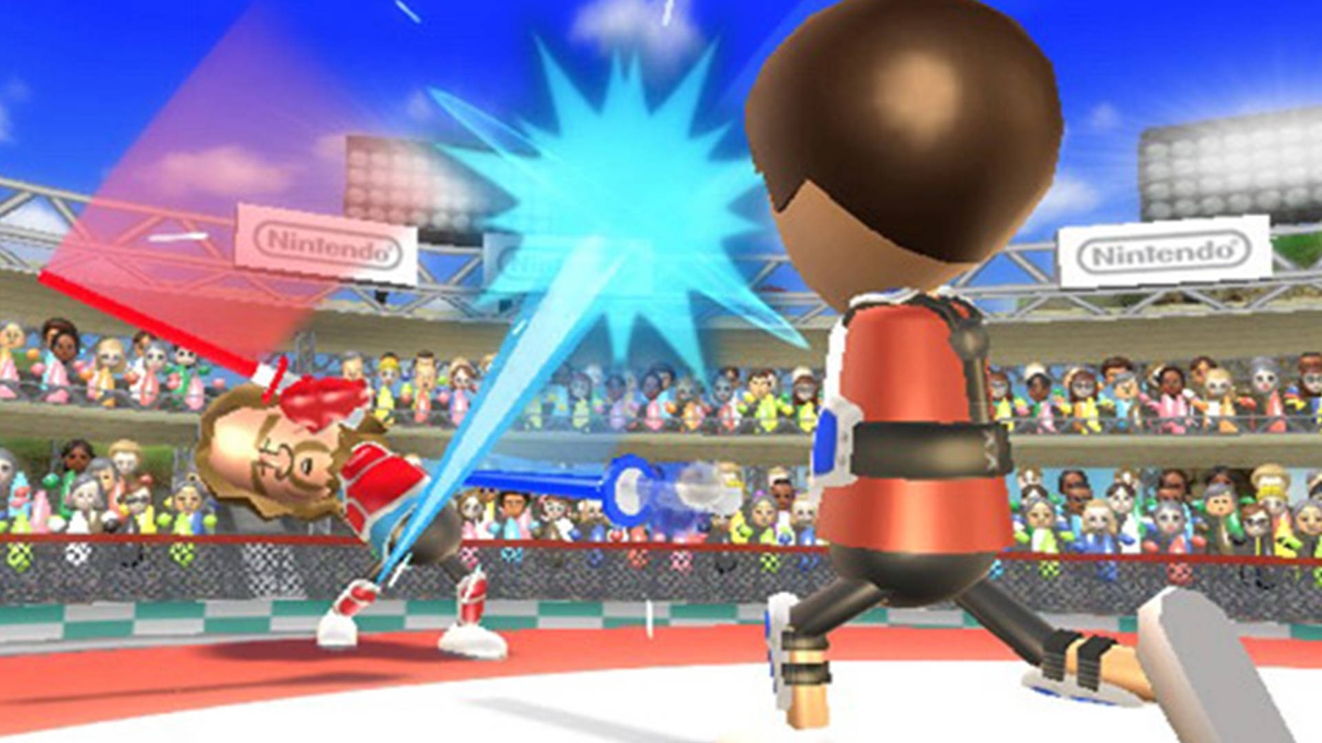 Trận Đấu Kiếm Kịch Liệt Trong Wii Sports Resort Hình nền