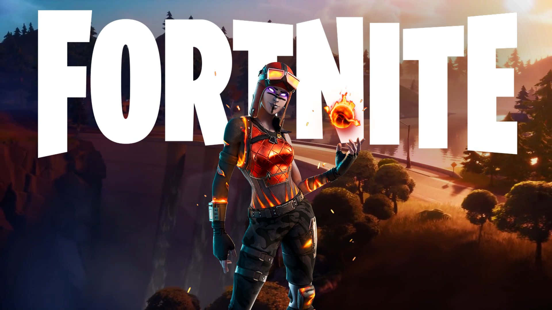 Trang phục Blaze Fortnite Logo Fortnite Hình nền