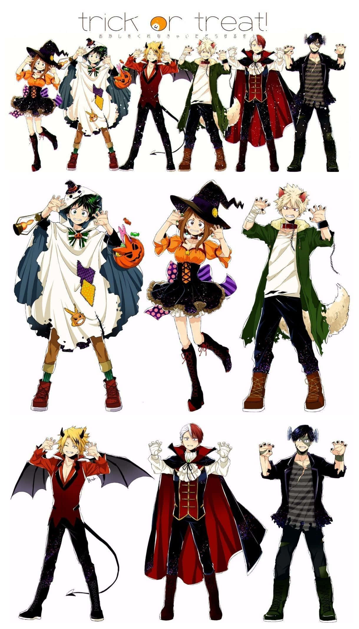 Trang phục Halloween My Hero Academia cho Trick or Treat Hình nền