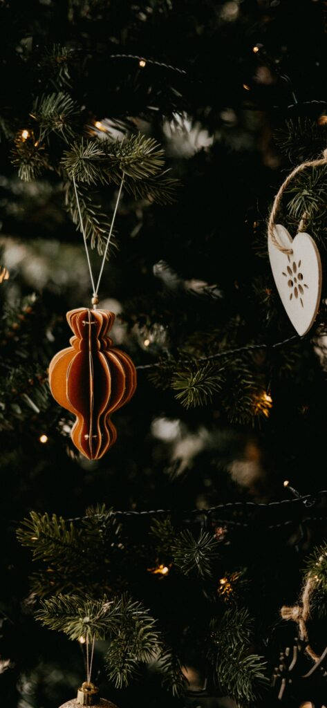 Trang trí cây thông Noel đơn giản Hình nền