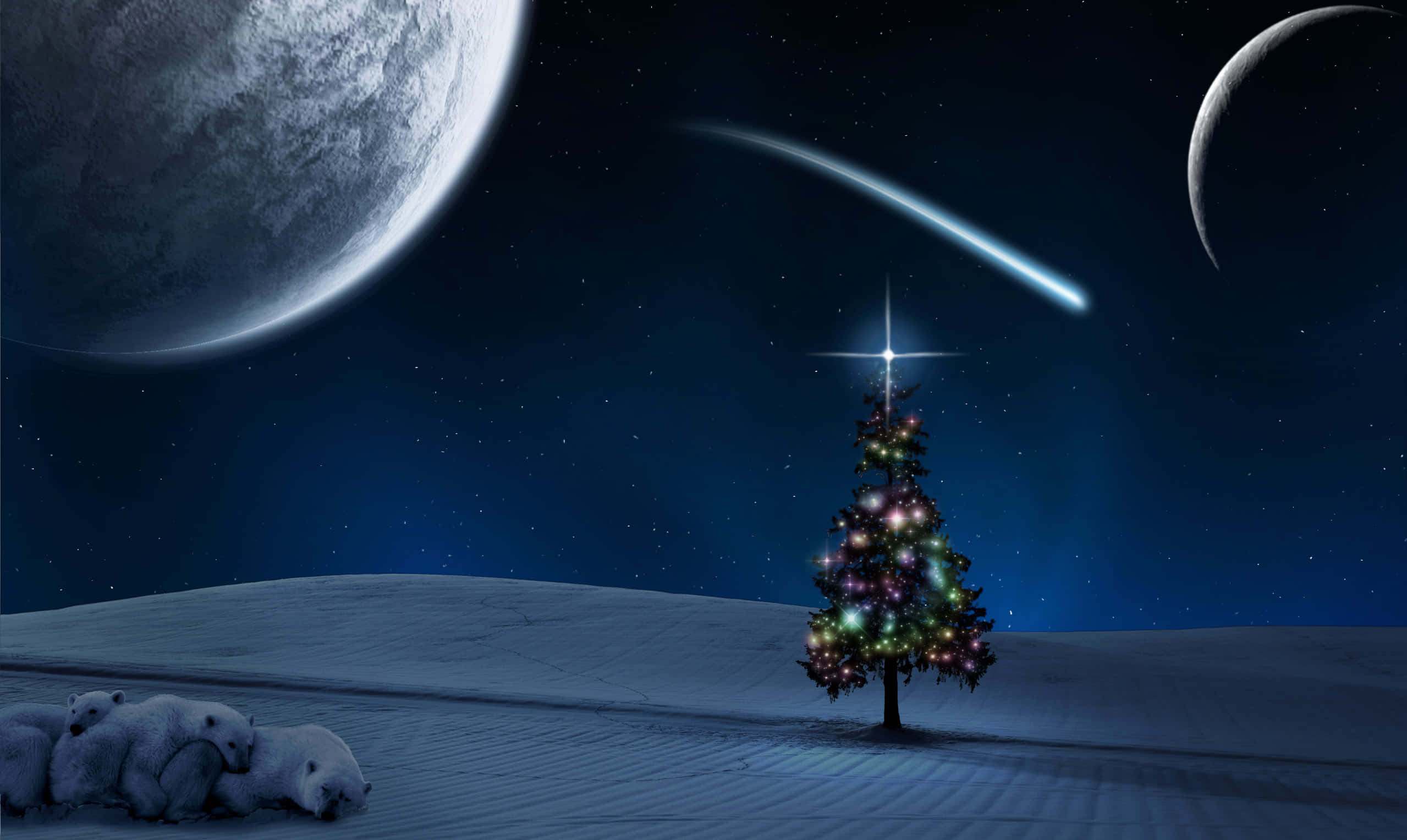 Trang trí cây thông Noel với đèn nhấp nháy và dây kim tuyến để làm cho mùa lễ hội năm nay thêm đặc biệt. Hình nền