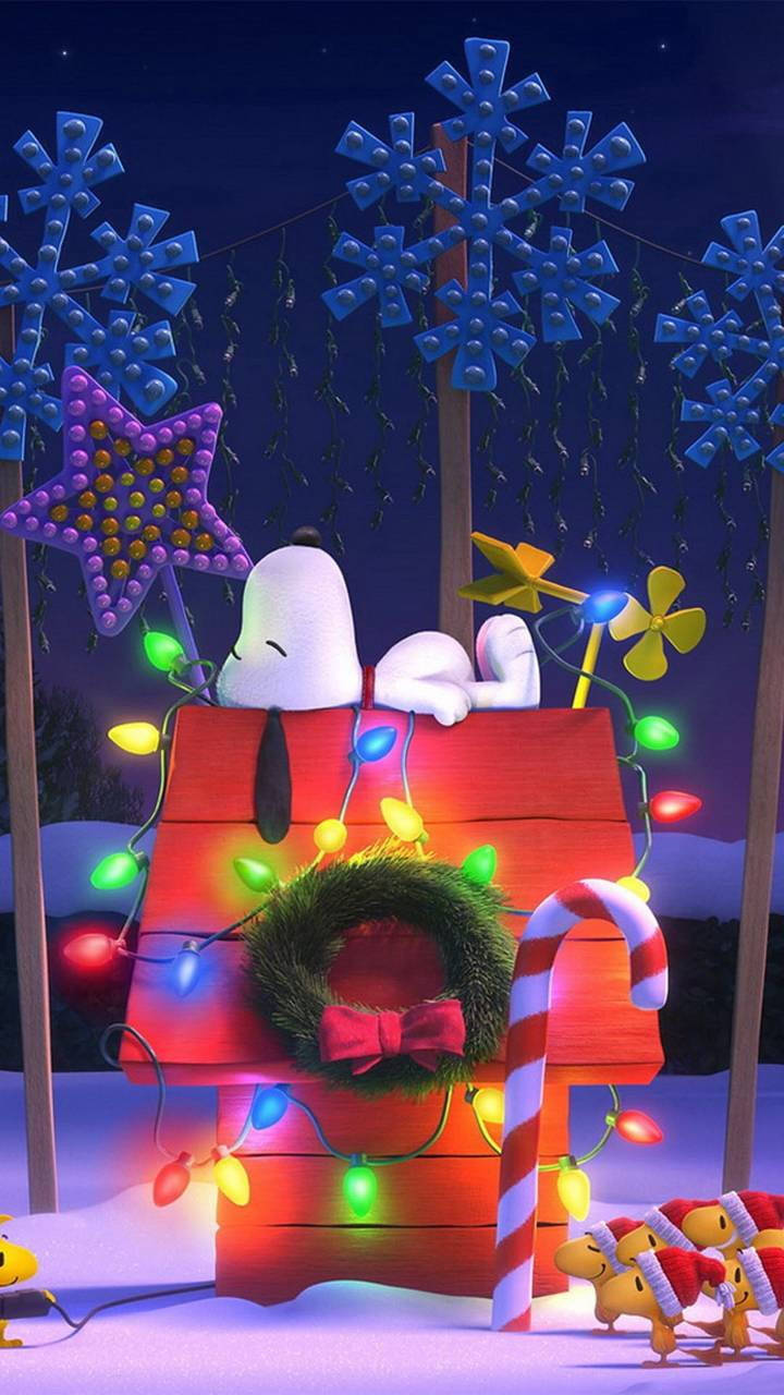 Trang trí Giáng sinh 3D Snoopy Hình nền