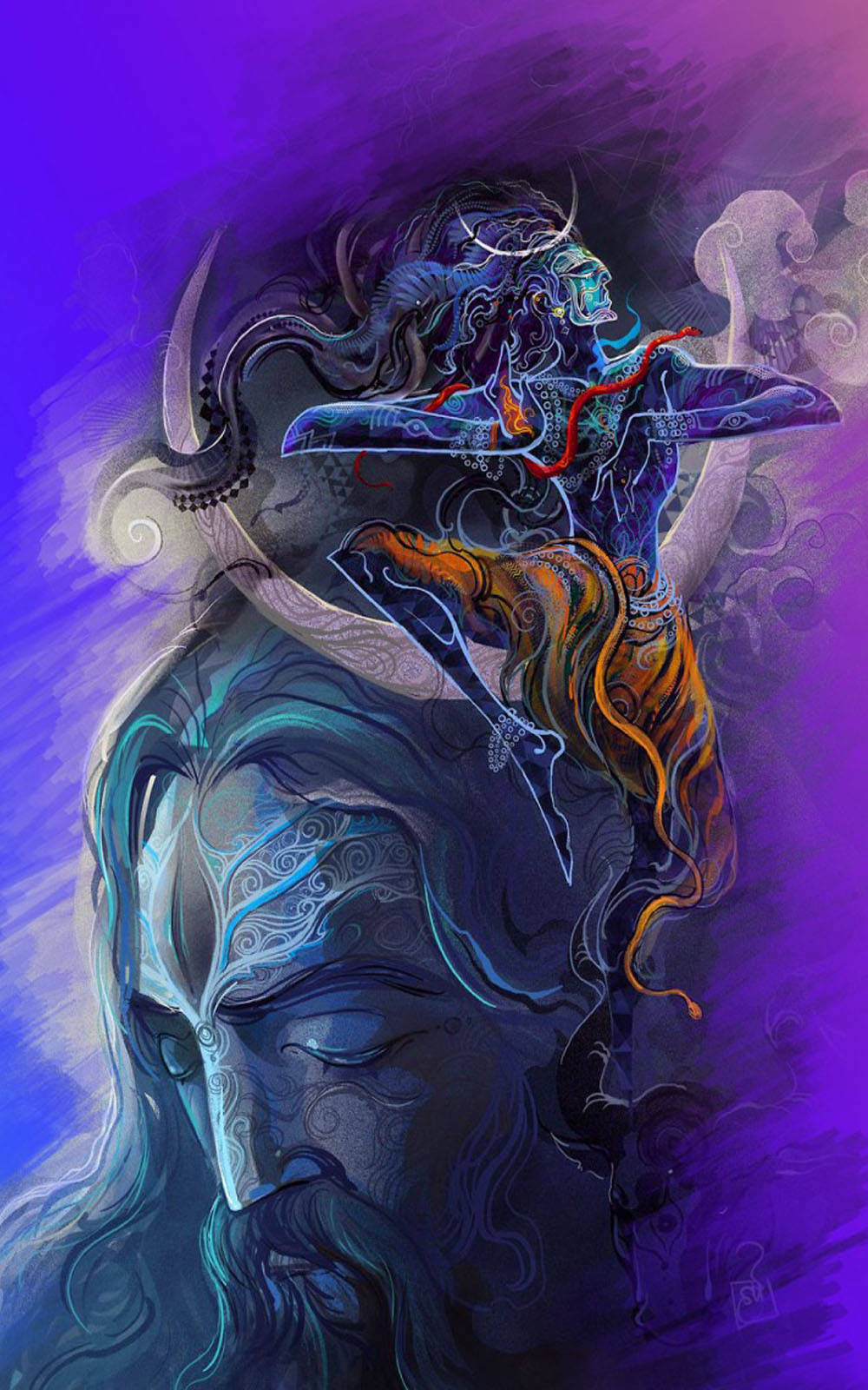 Tranh Aghori Shiva Hình nền