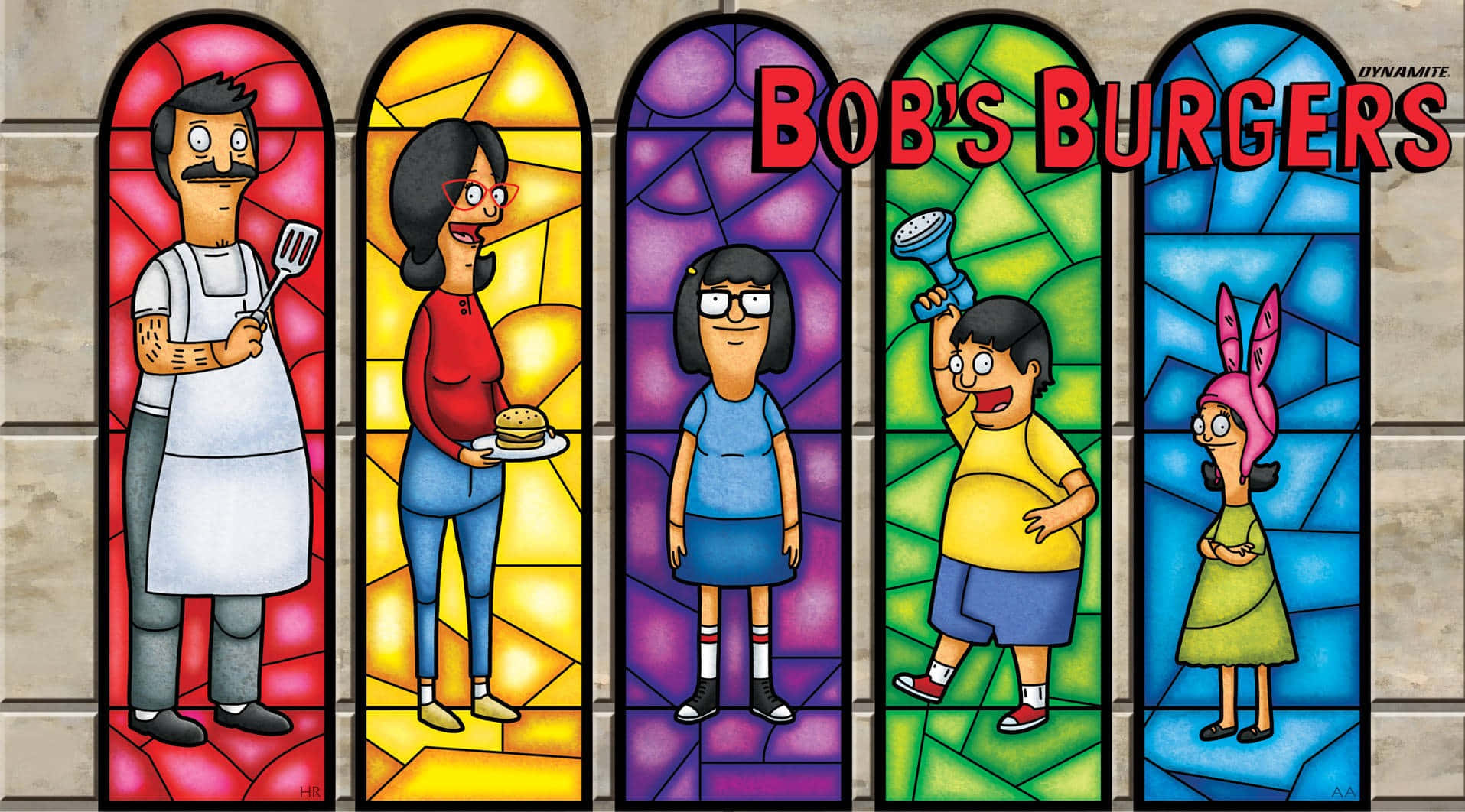 Tranh cửa sổ kính màu nền Bob's Burgers Hình nền