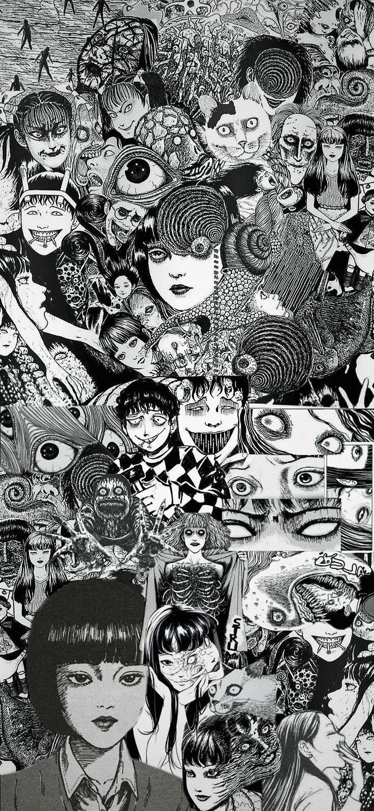Tranh ghép manga cool của Junji Ito Hình nền