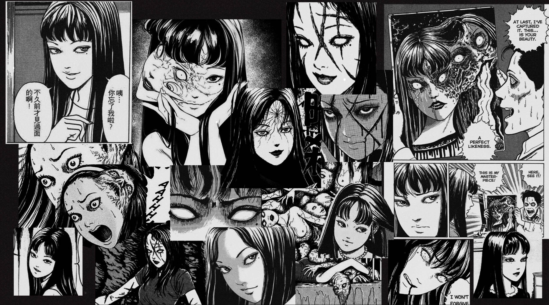 Tranh ghép Tomie Kawakami của Junji Ito