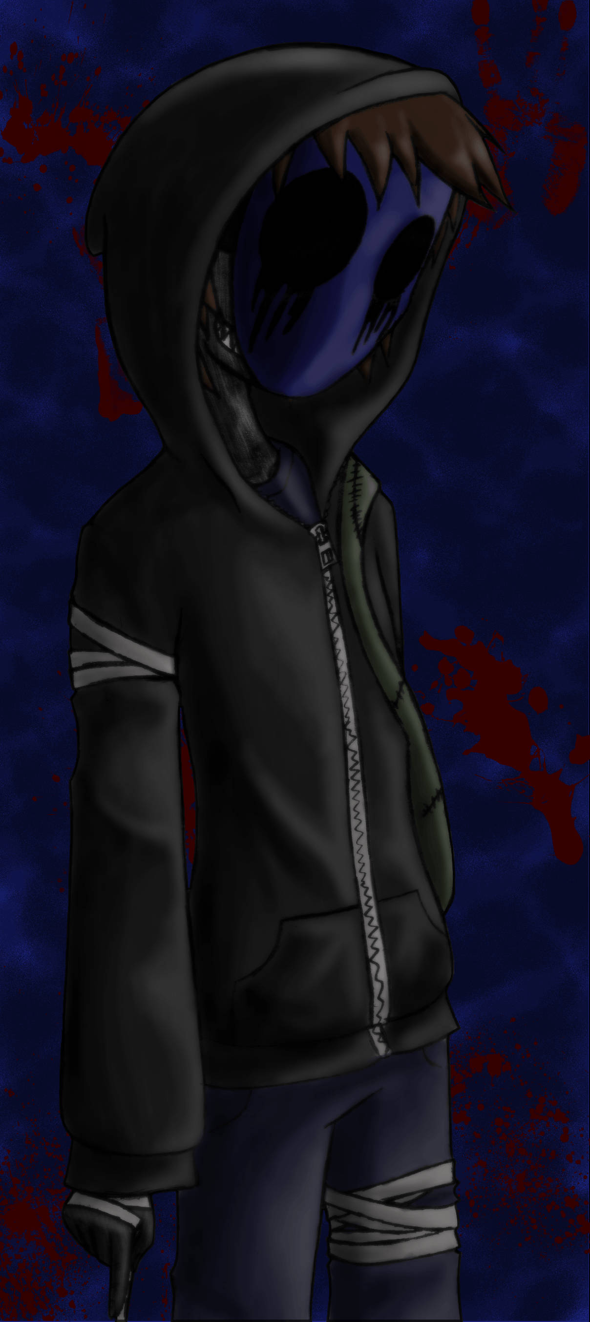 Tranh kỹ thuật số Eyeless Jack u ám Hình nền