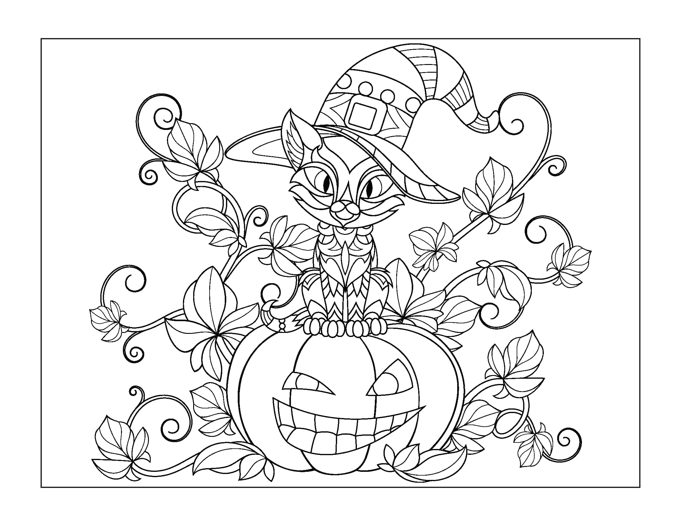 Tranh tô màu Halloween thú vị Hình nền
