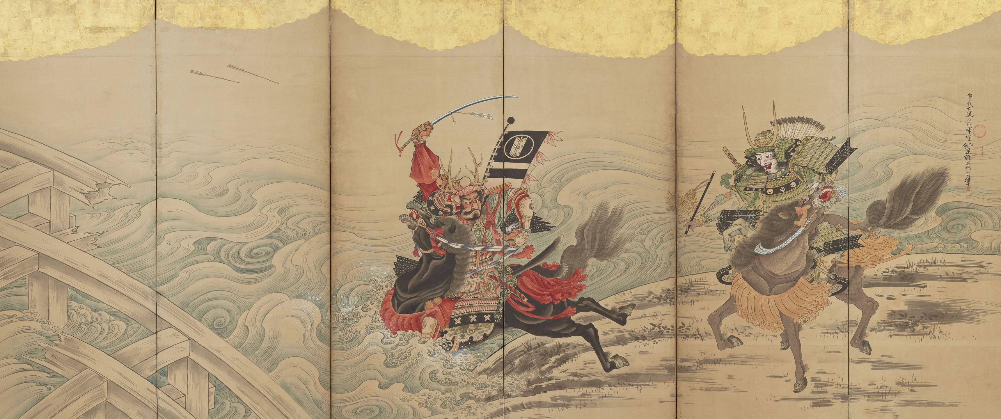 Tranh truyền thống Samurai Nhật Bản Hình nền