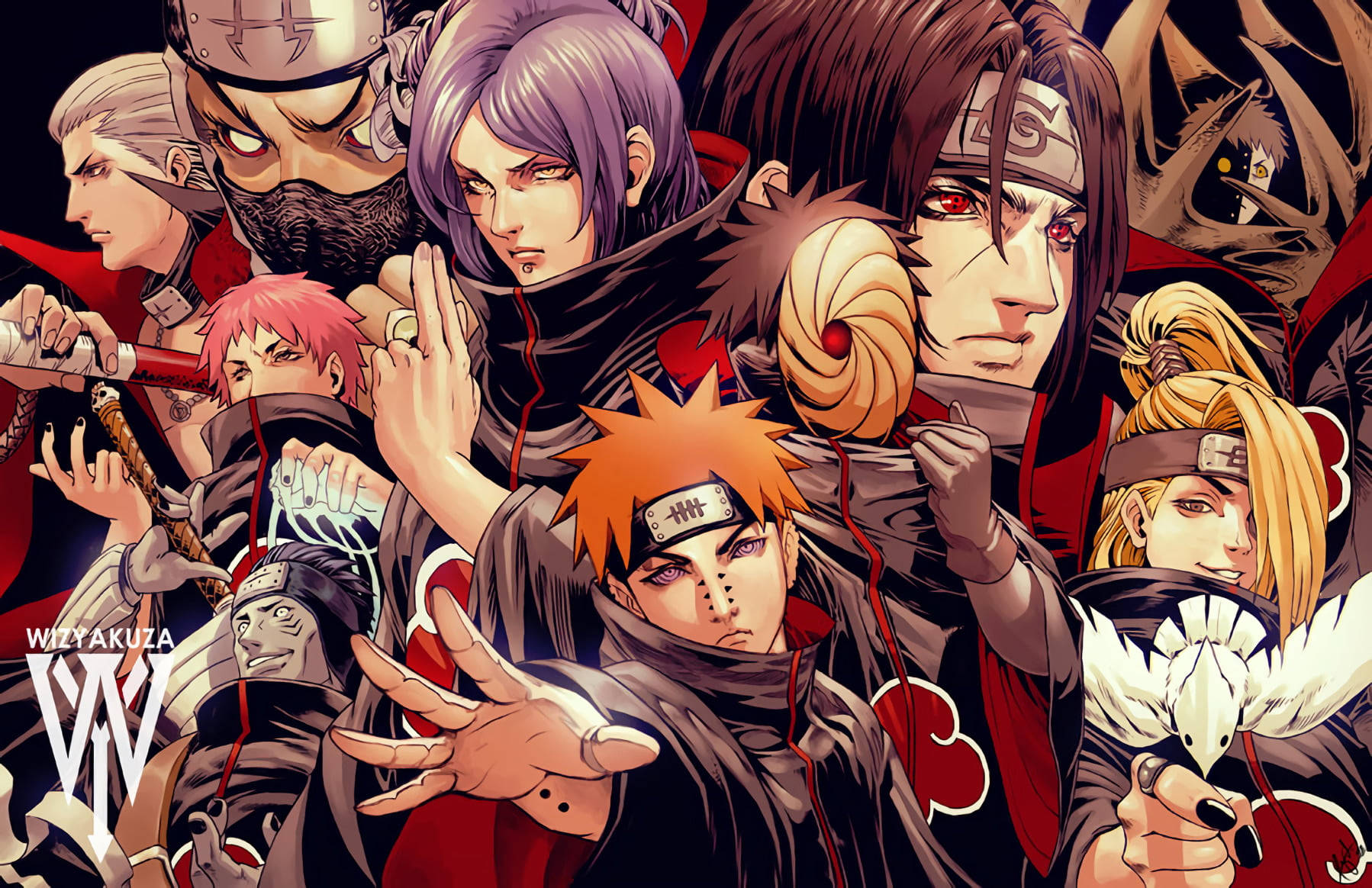 Tranh Vẽ Người Hâm Mộ Naruto Pain Shippuden Hình nền