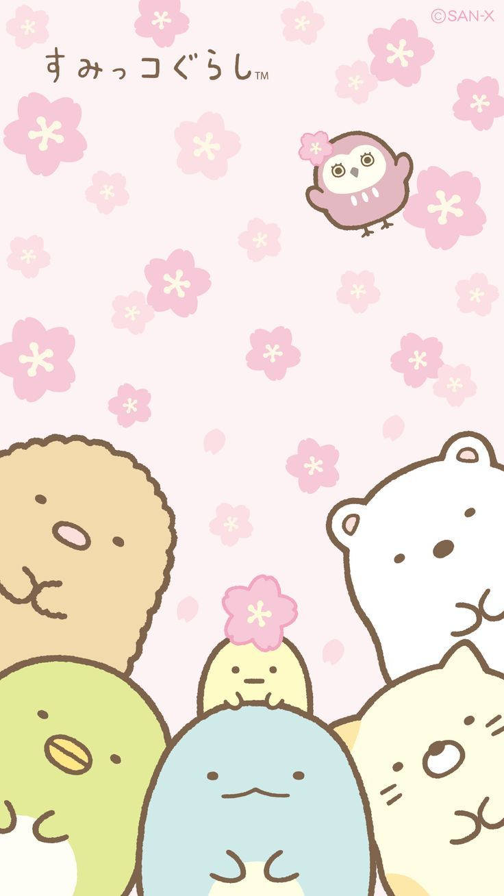 Hình nền kawaii các nhân vật sumikko gurashi mũm mĩm.