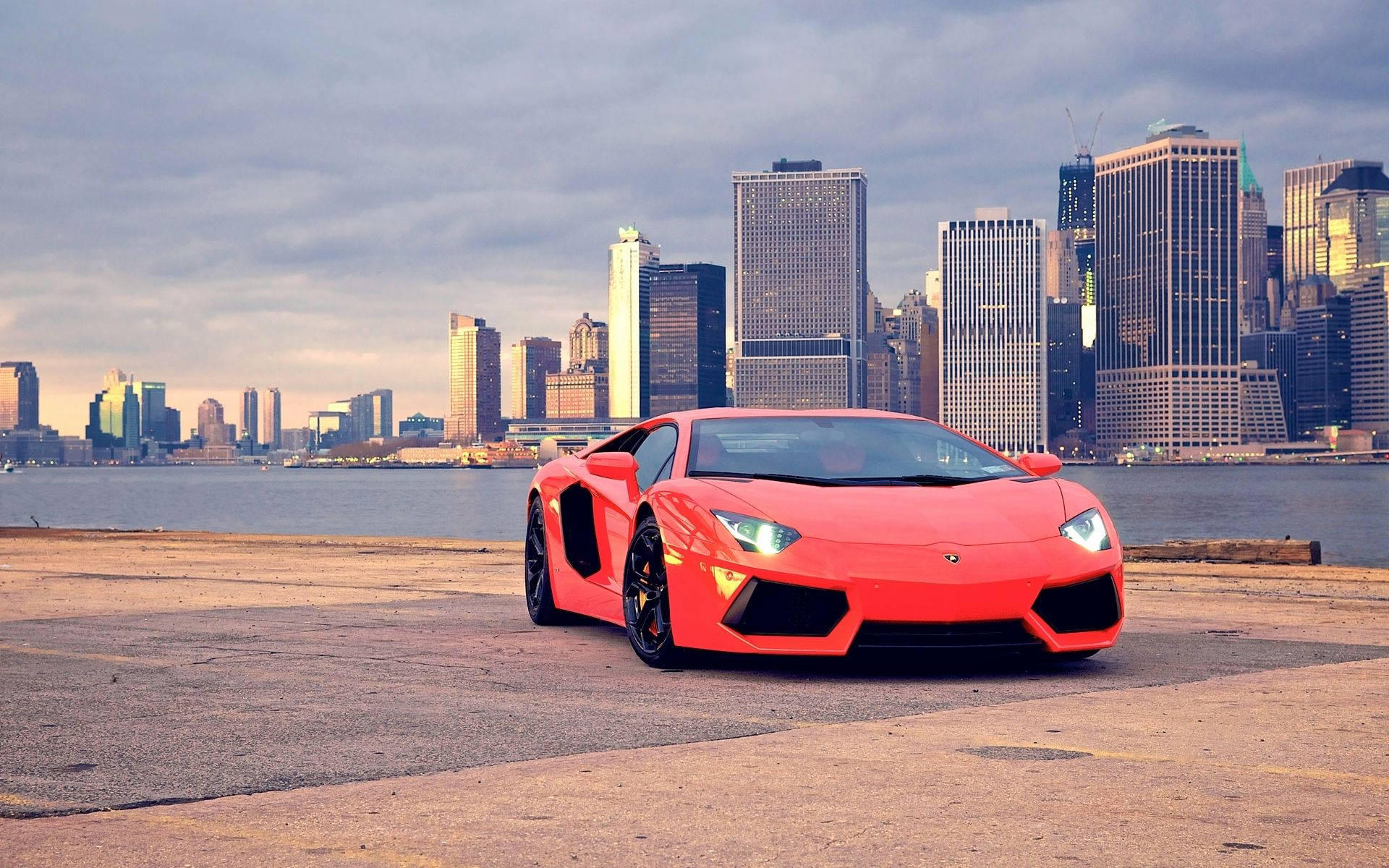 Triển lãm xe Lamborghini tại Công viên Cầu Brooklyn Hình nền