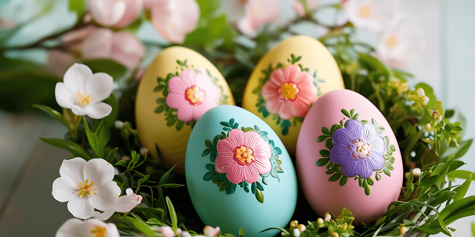 trứng vẽ,Phục sinh,hoa,thiết kế,màu pastel,mùa xuân,ngày lễ,nghệ thuật,chi tiết,đẹp,trang trí,sáng tạo,lễ kỷ niệm,họa tiết,tươi sáng