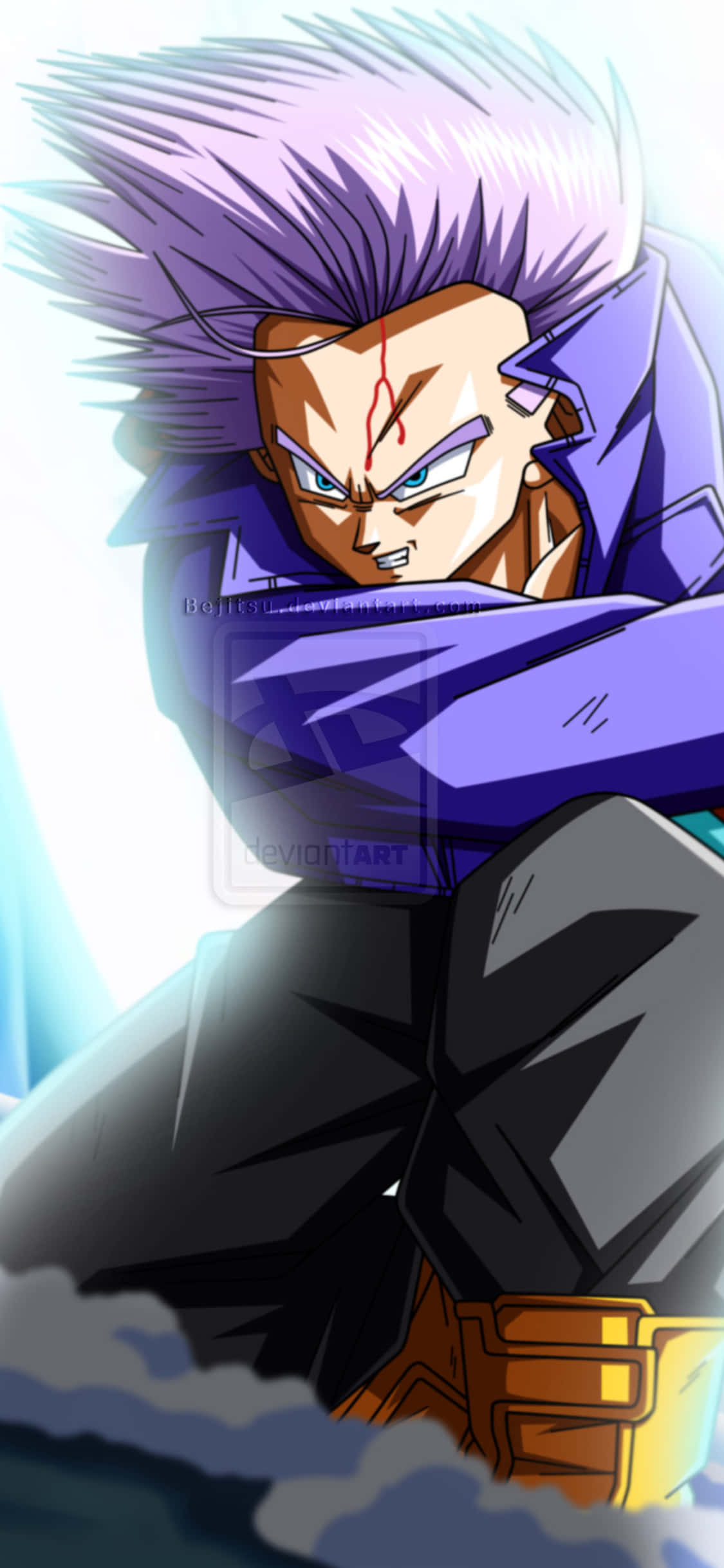 "Trunks Sẵn Sàng Đối Đầu Mọi Trận Chiến" Hình nền
