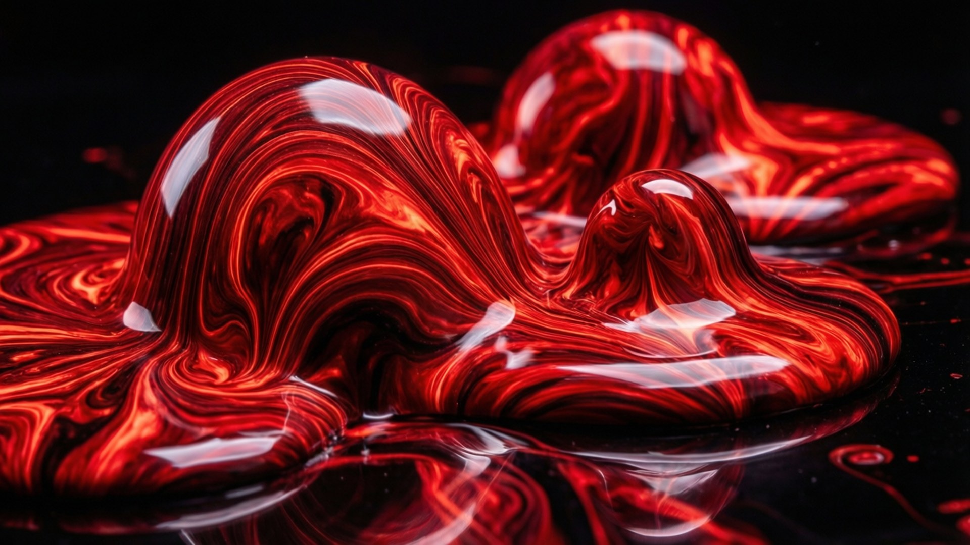 Trừu tượng chất lỏng màu đỏ neon Hình nền