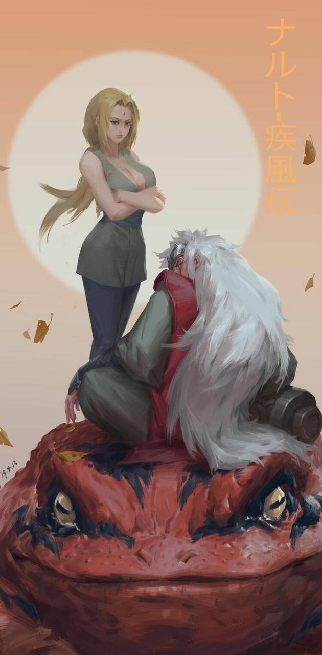 Tsunade, Jiraiya và Gamabunta