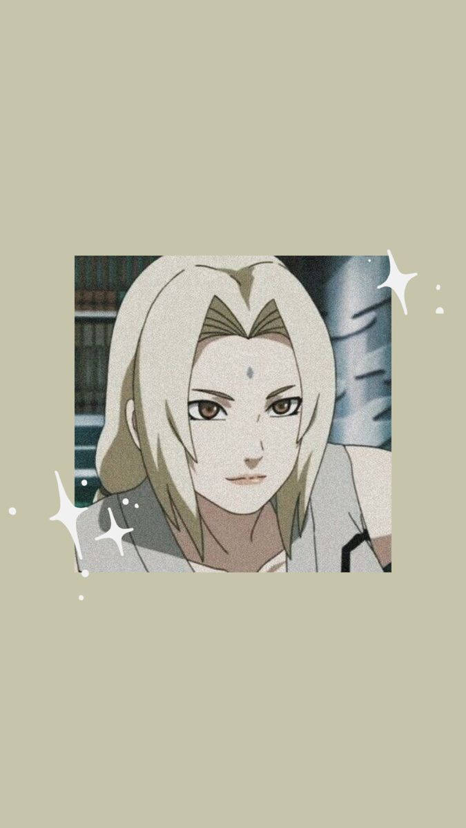 Tsunade với nền vàng nhạt Hình nền