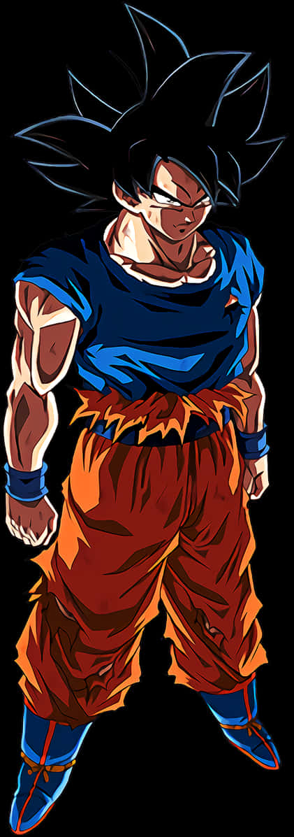 Tư Thế Chiến Đấu Của Goku Bản Năng Vô Cực Hình nền