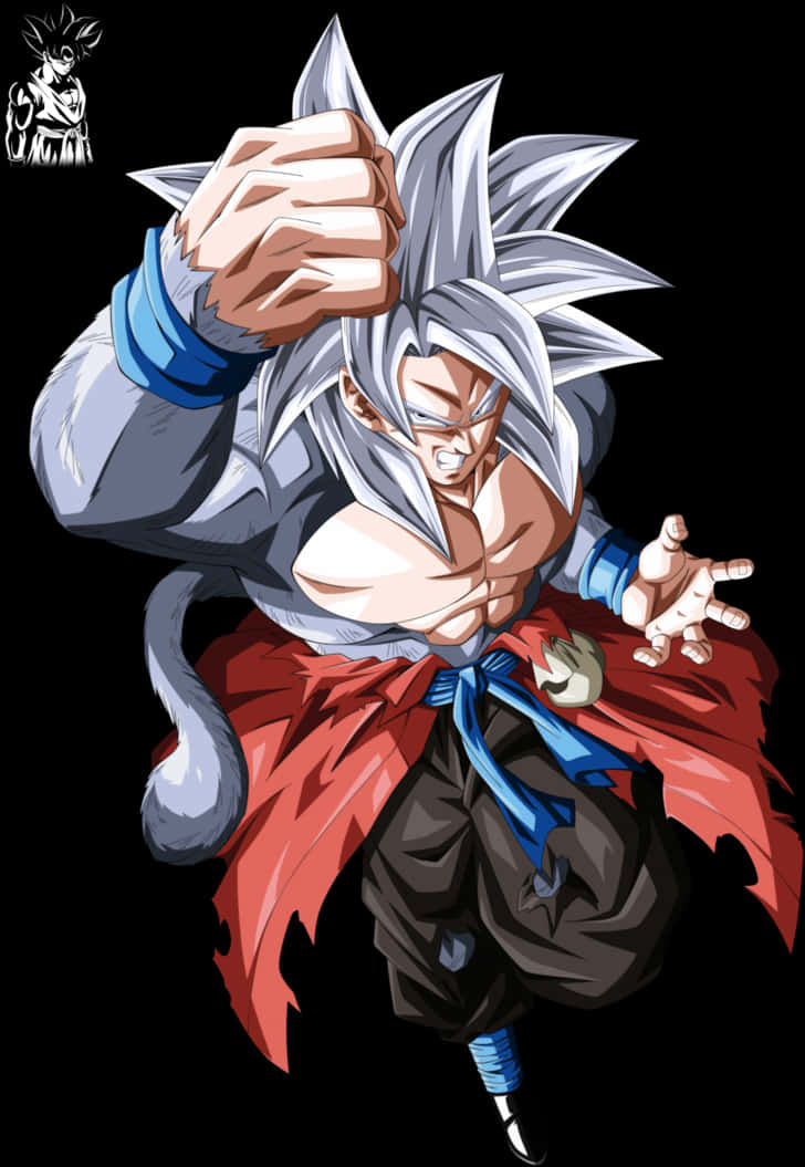 Tư Thế Chiến Đấu Của Goku Siêu Bản Năng Hình nền