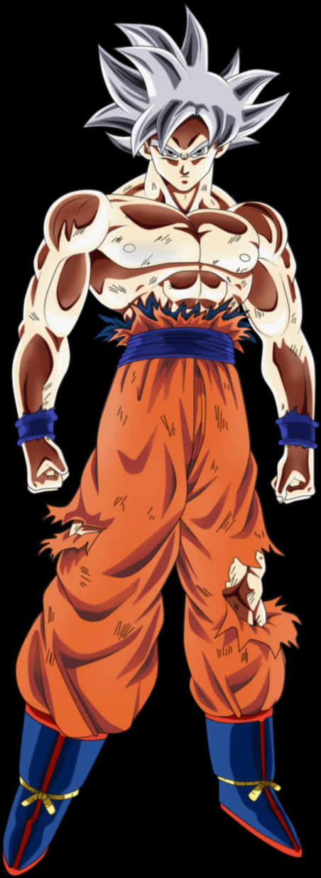 Tư Thế Chiến Đấu Của Goku Tự Tại Cực Ý Hình nền