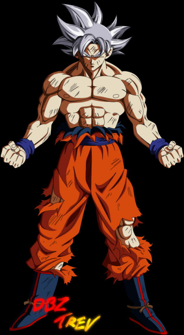Tư thế chiến đấu của Goku Ultra Instinct Hình nền