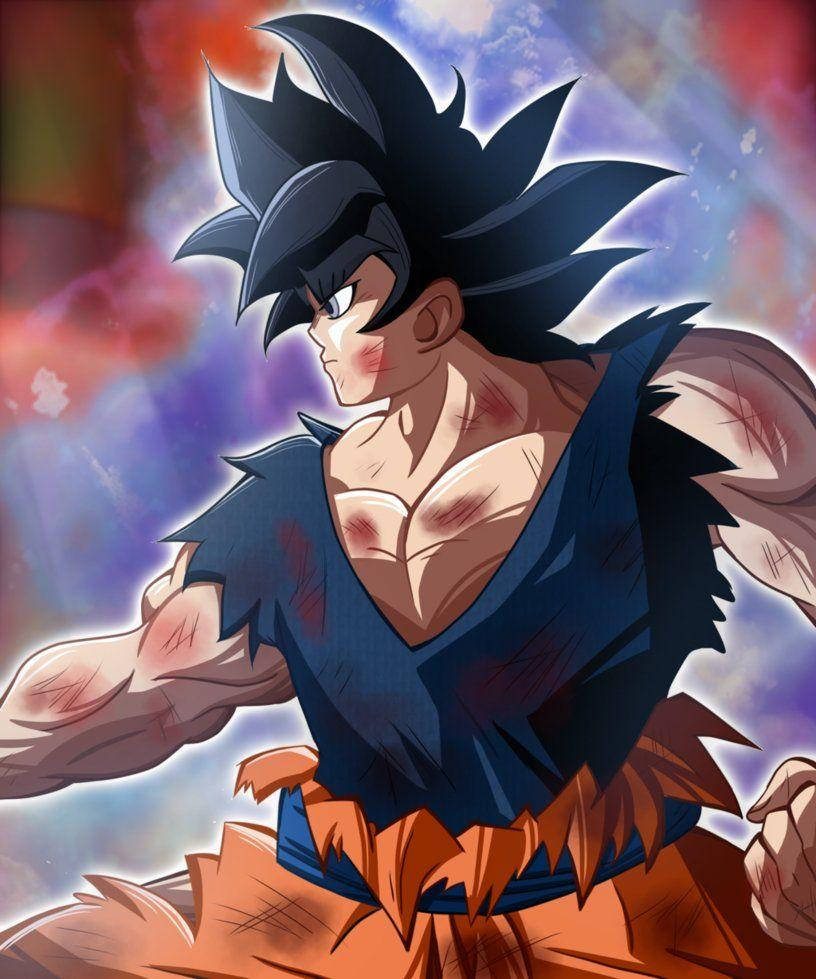 Tư thế chiến đấu của Goku Tự Tại Cực Ý Hình nền
