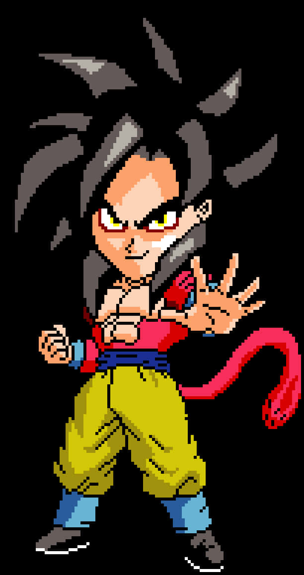 Tư thế Goku Pixel Art Hình nền