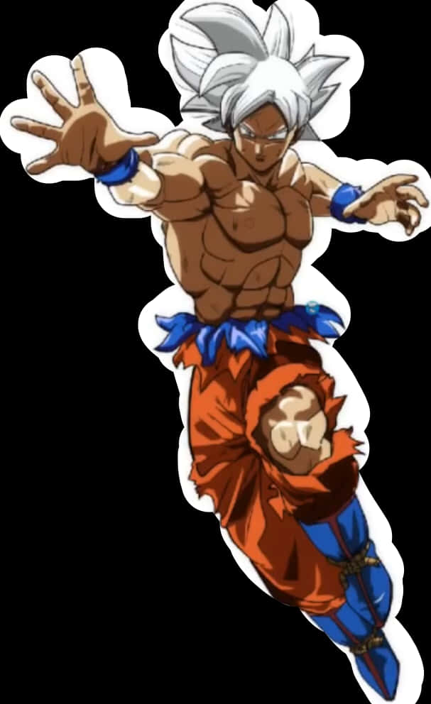 Tư Thế Hành Động Của Goku Bản Năng Vô Thượng Hình nền