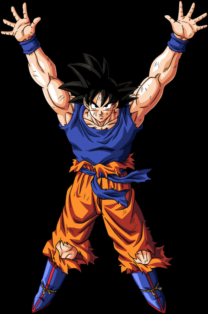 Tư thế tăng sức mạnh của Goku Hình nền
