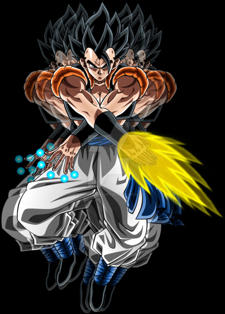 Tư thế uy lực của Goku Tự Tại Cực Công Hình nền