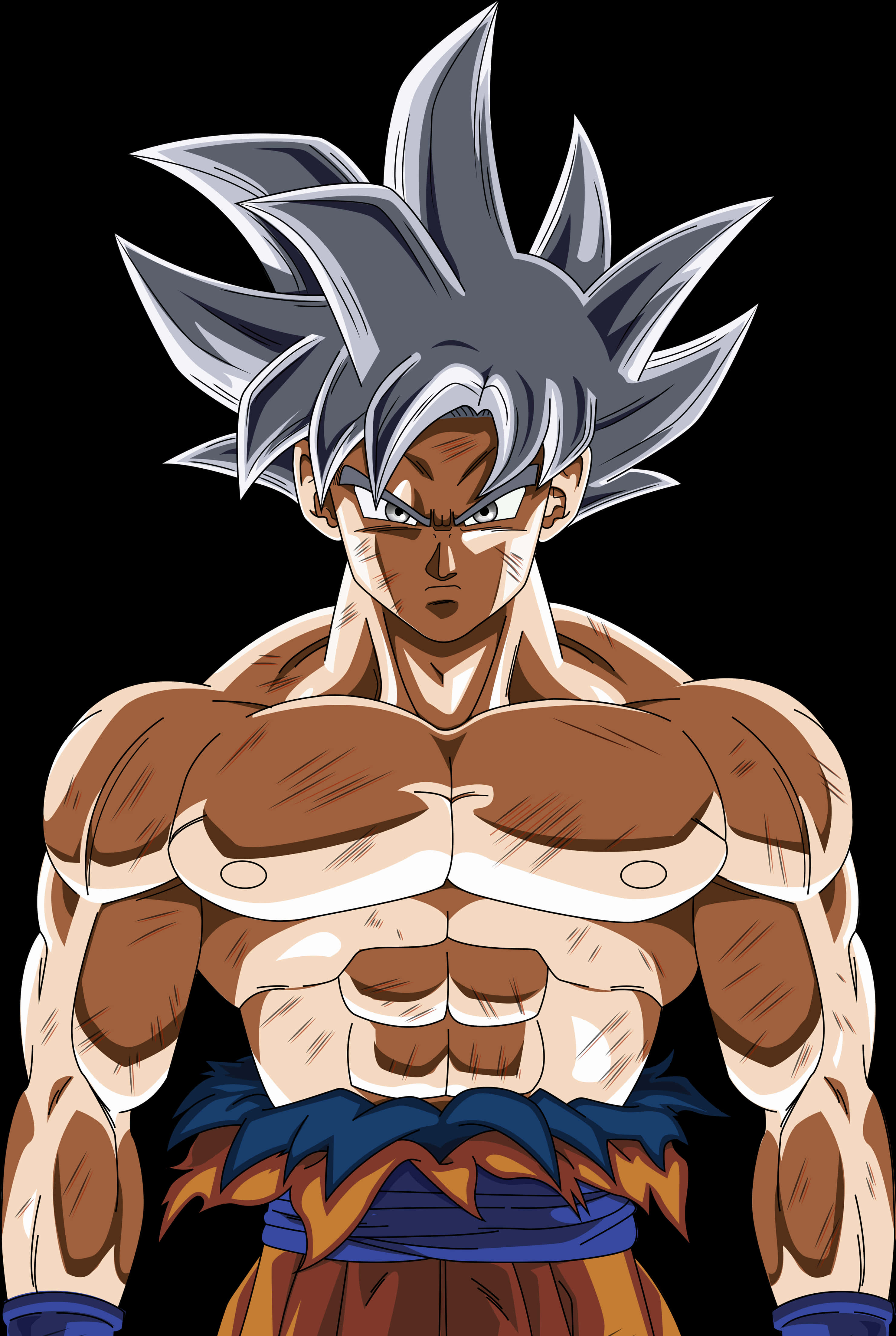 Tư thế uy lực của Goku Tự Tại Cực Ý Hình nền