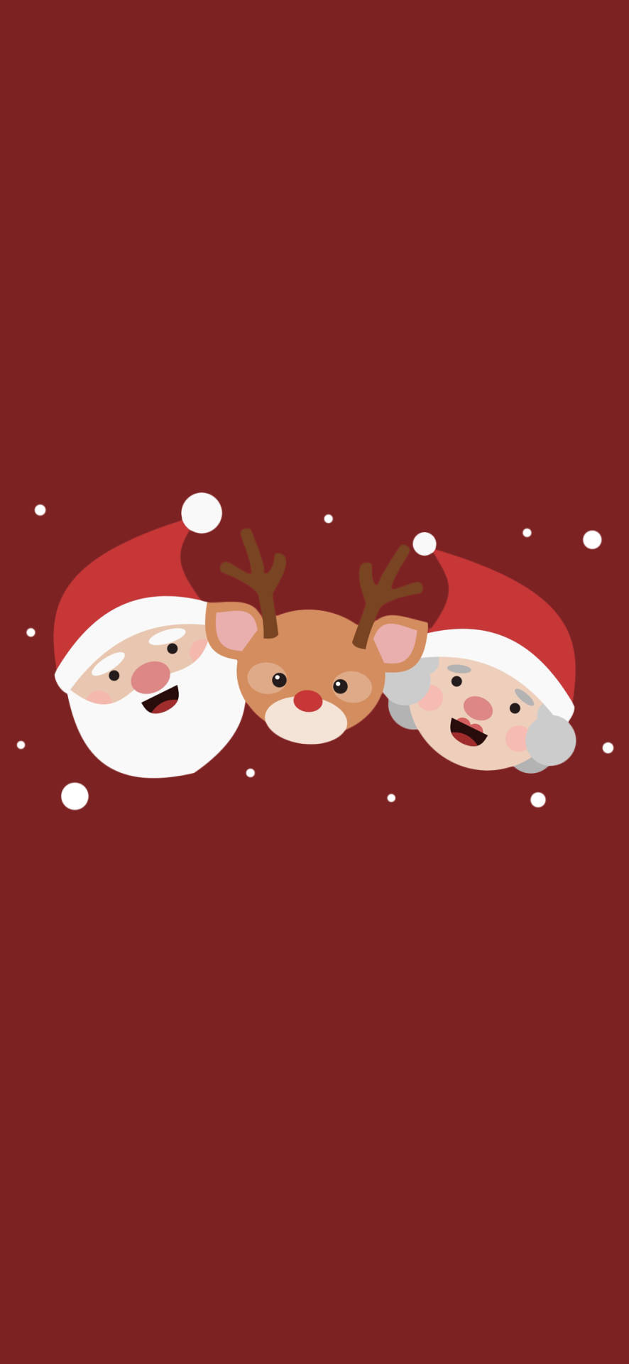 Tuần Lộc Giáng Sinh Đơn Giản Cùng Ông Già Noel Hình nền