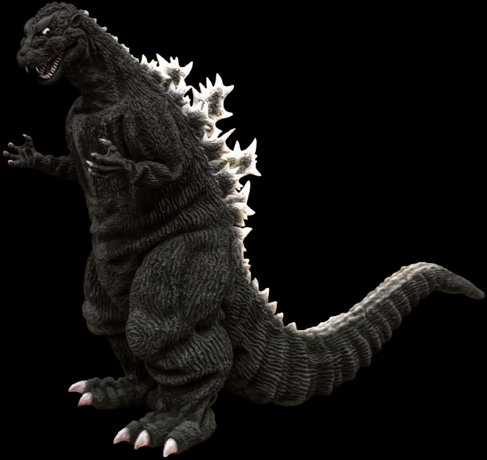 Tượng Godzilla cổ điển cô lập Hình nền