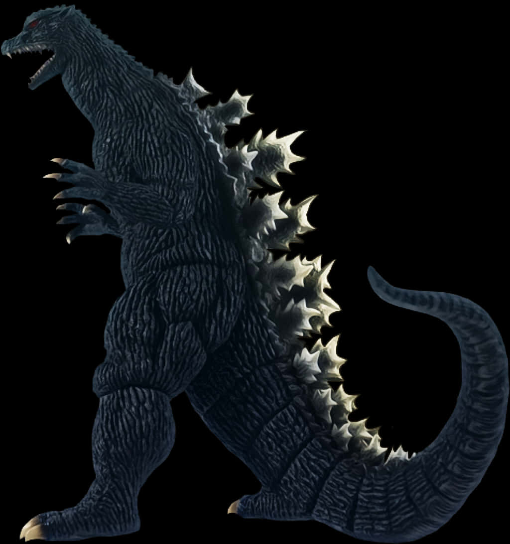 Tượng Godzilla huyền thoại trong bóng tối Hình nền