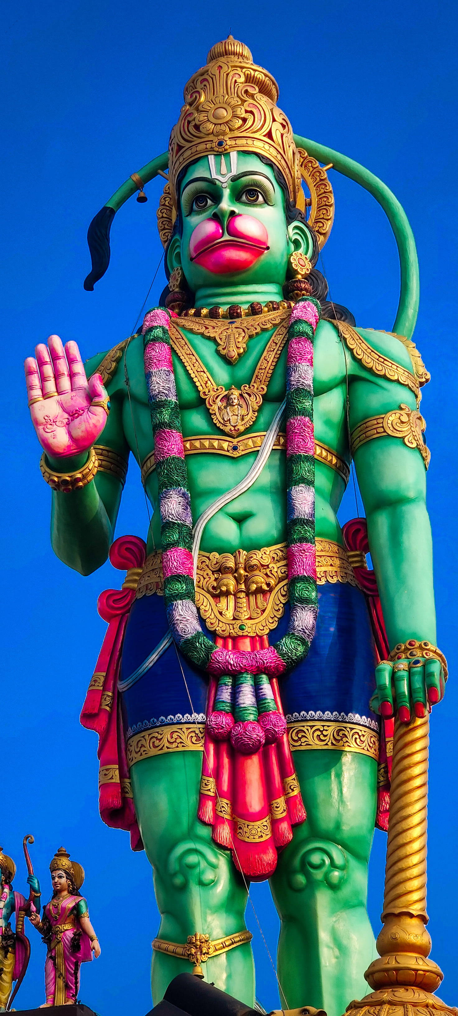 Thần Hanuman Tượng xanh khổng lồ Hình nền