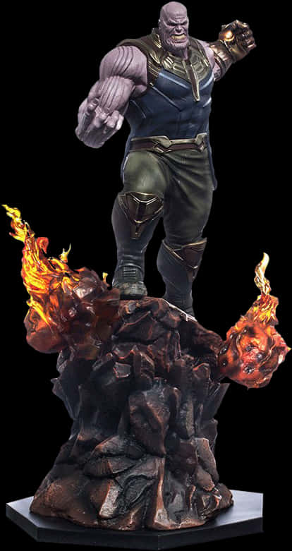 Tượng Thanos trên Đế Lửa Địa Ngục Hình nền