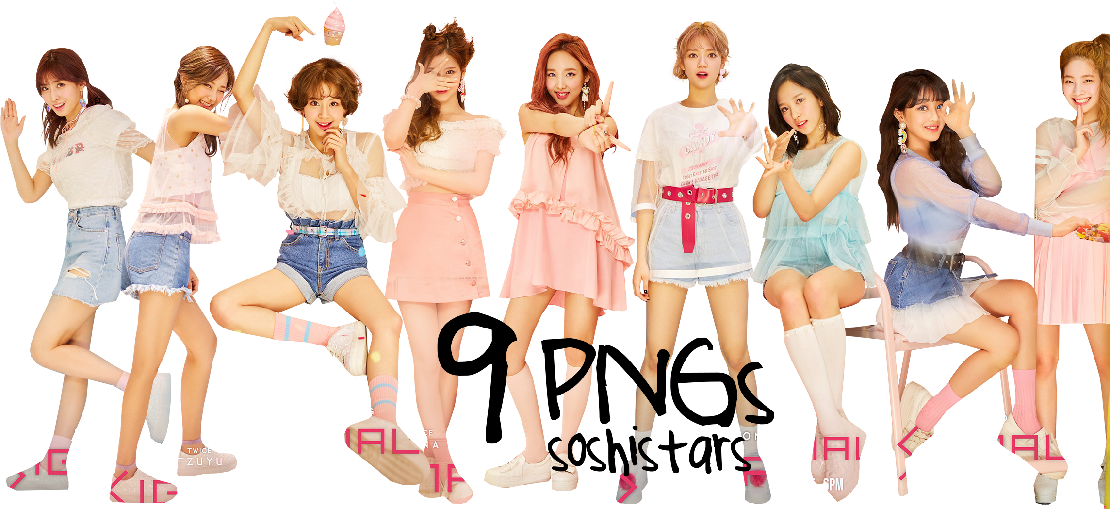 Twice Thành Viên Trang Phục Pastel Hình nền