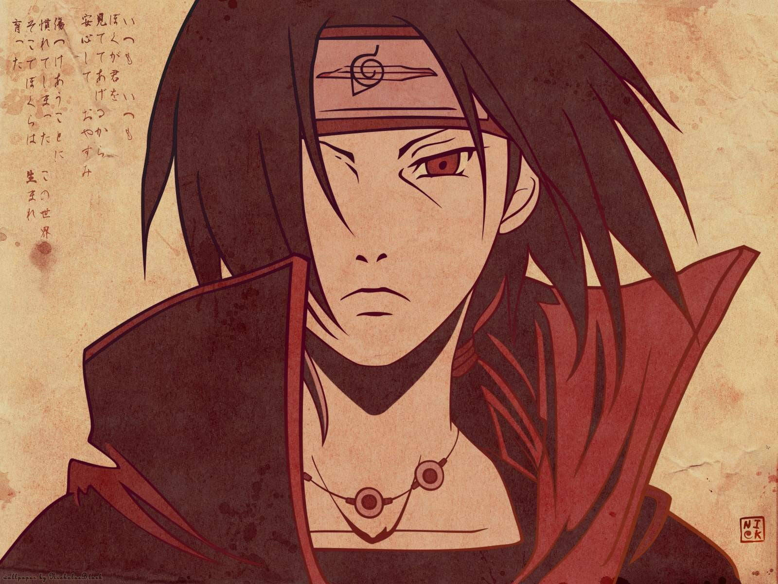 Uchiha Itachi Anime Đỏ Hình nền
