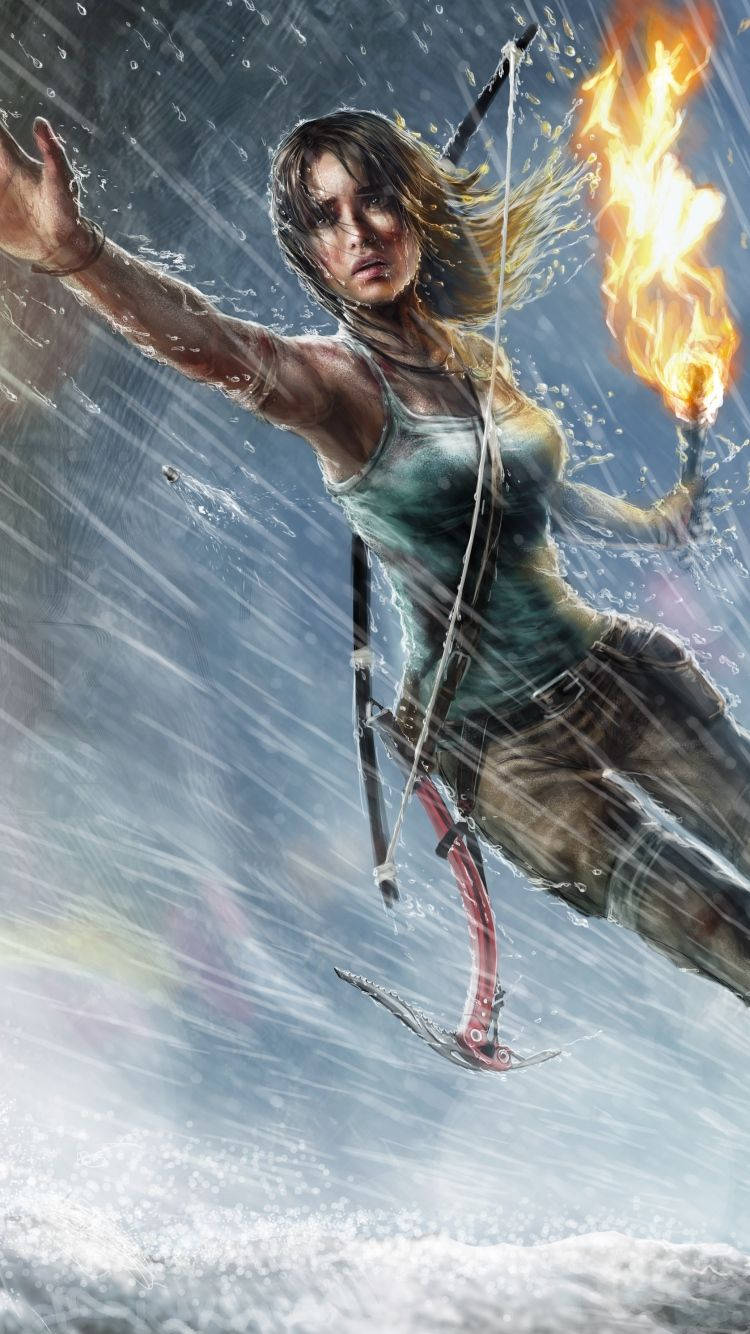 Đuốc Sáng Tomb Raider iPhone Hình nền