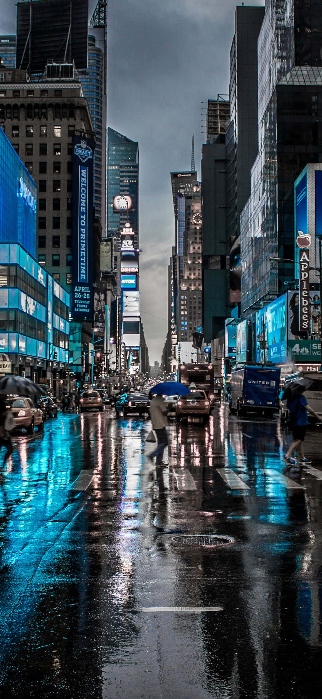 Đuổi theo hoàng hôn, ngắm nhìn đường chân trời thành phố New York khi dùng iPhone X Hình nền