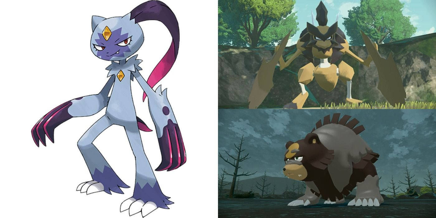 Ursaluna, Sneasler và Kleavor Pokémon Hình nền