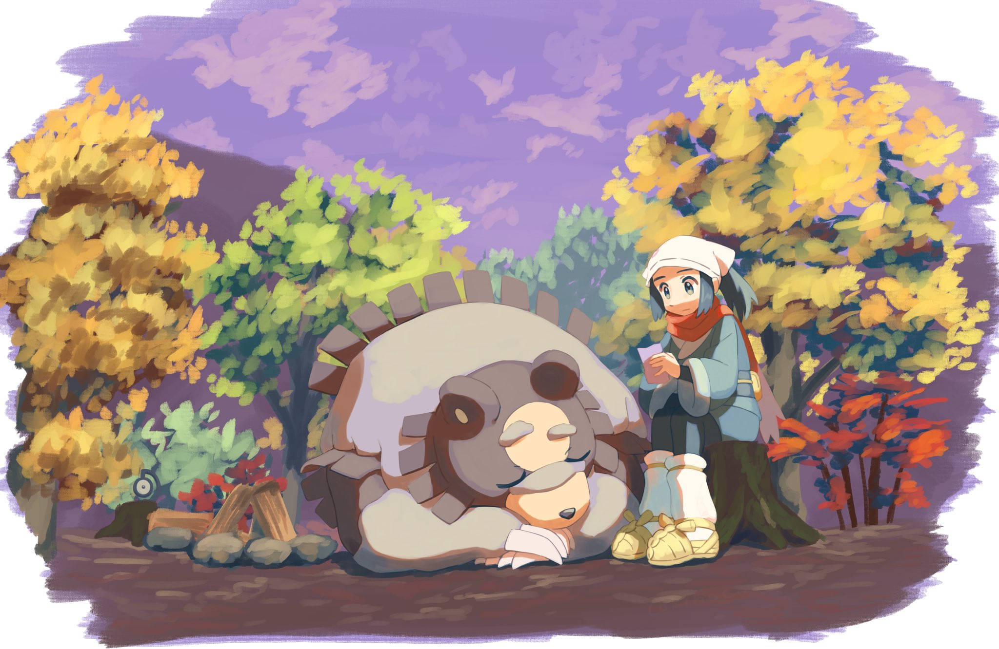 Ursaluna Và Akari Pokémon Legends Arceus Hình nền