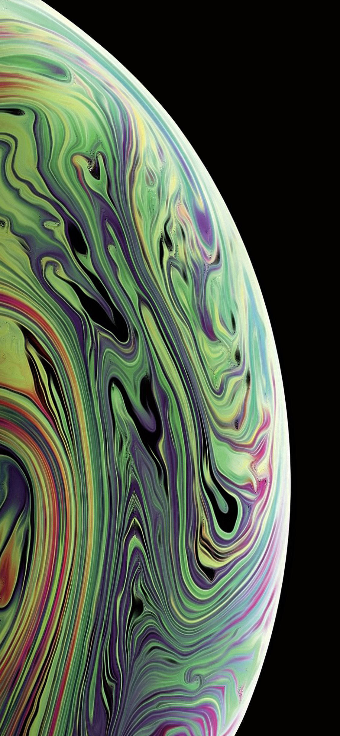 Vàng-xanh đậm iPhone Xs Hình nền