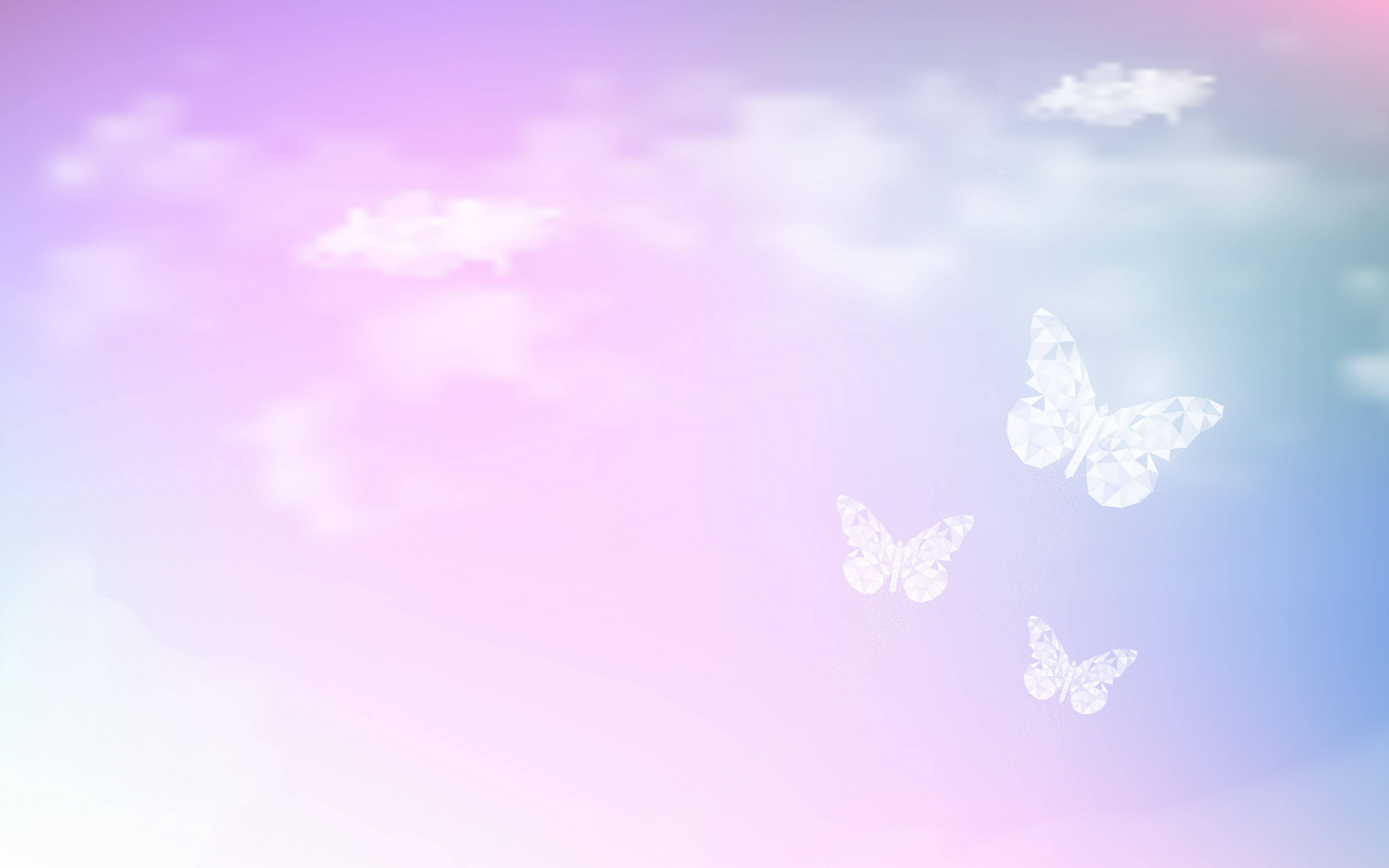 Vẻ đẹp quyến rũ của bầu trời mộng mơ phong cách pastel 4K Hình nền