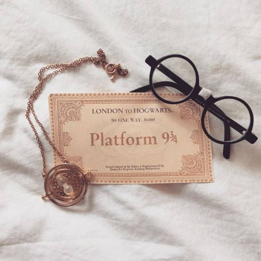 Vé Tàu Tốc Hành Hogwarts HP Phong Cách Thẩm Mỹ Hình nền