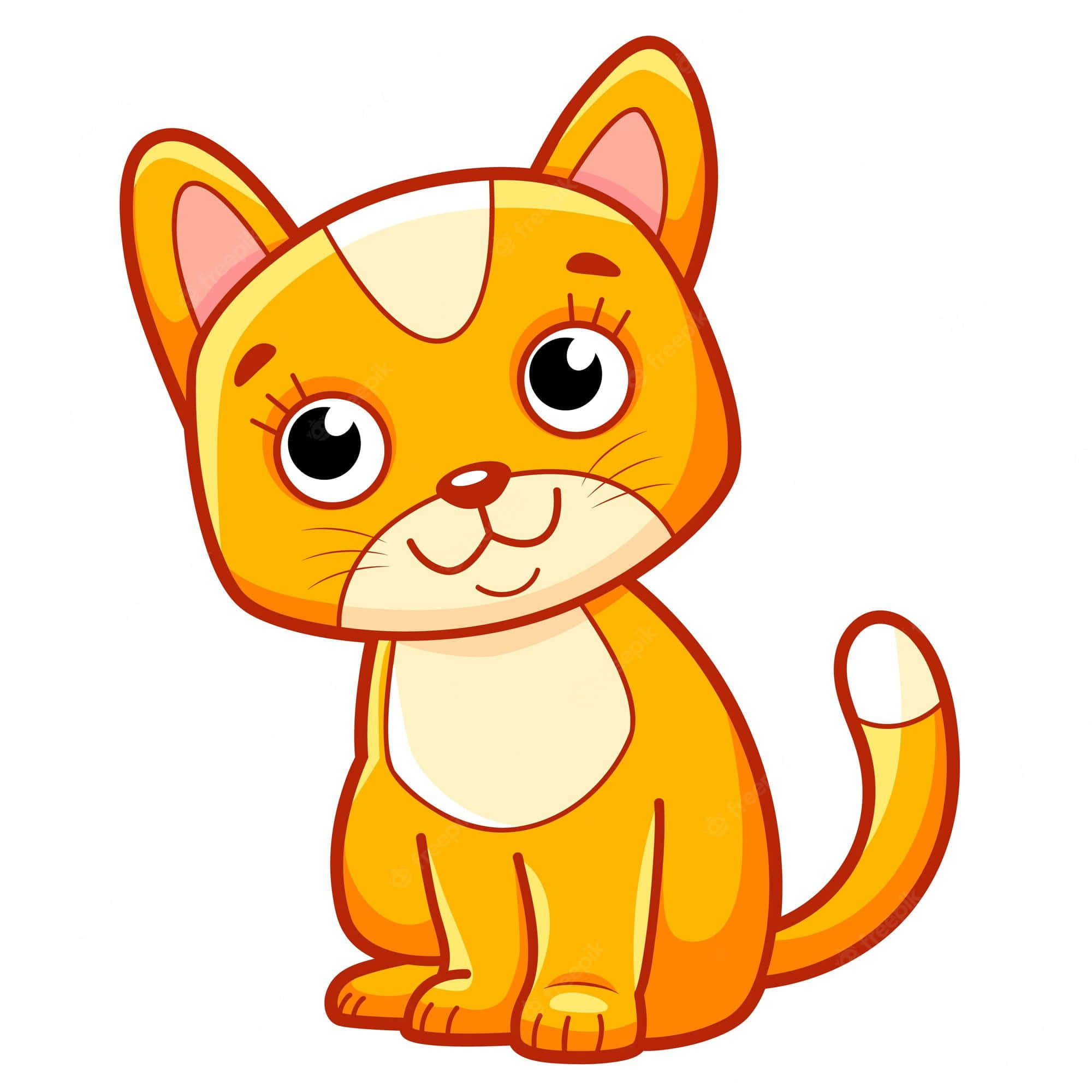 vector mèo cam dễ thương Hình nền