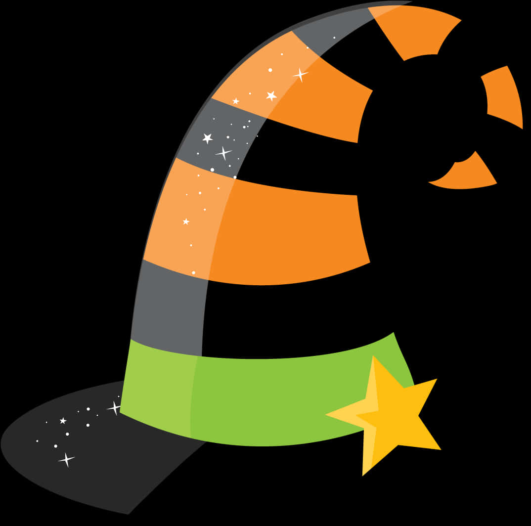 Vector mũ phù thủy Halloween Hình nền