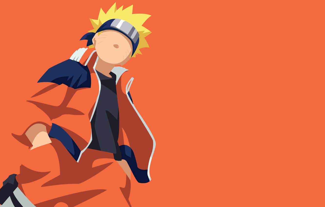 Vector nghệ thuật anime màu cam của Uzumaki Naruto Hình nền