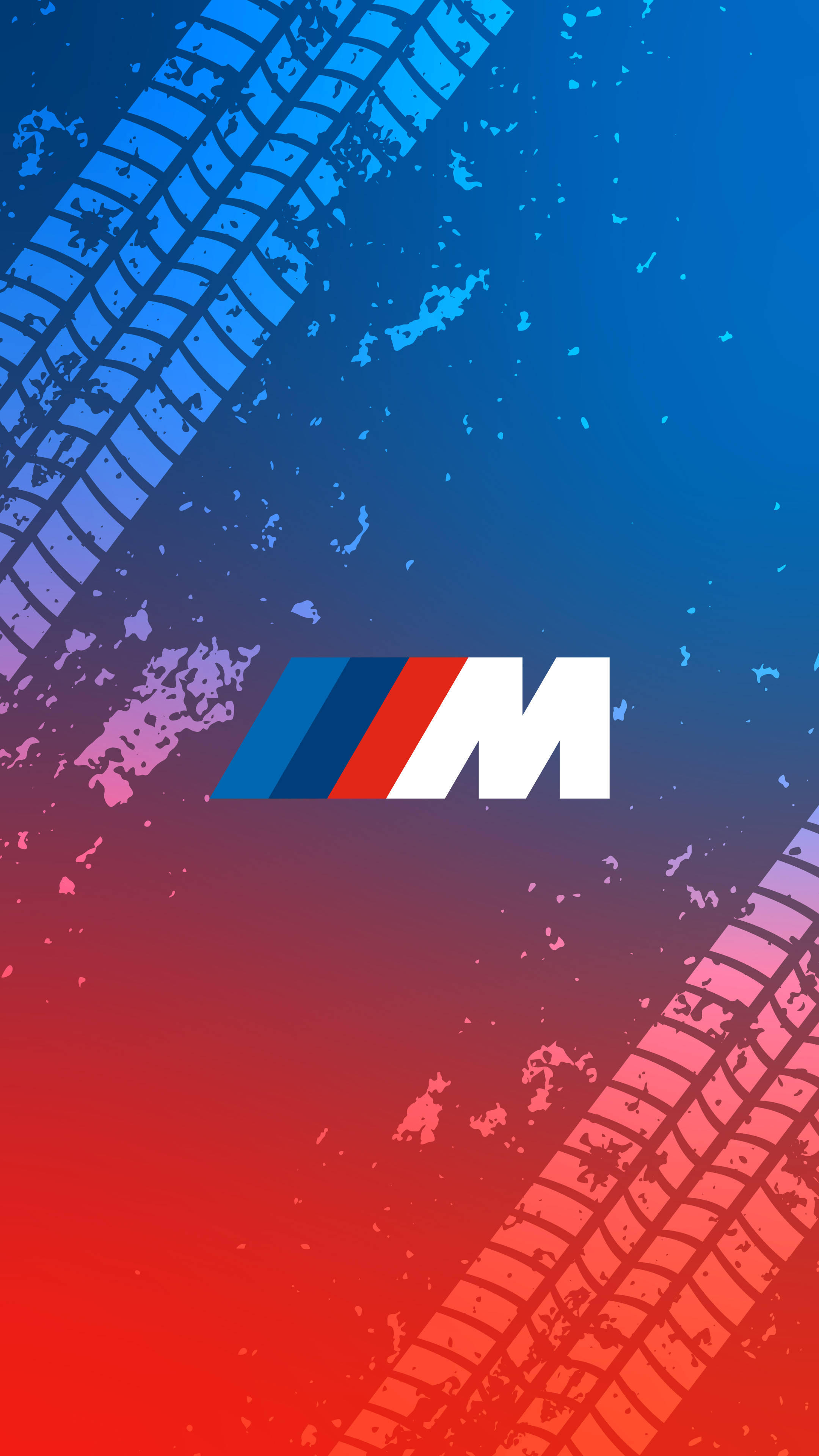 Vết Lốp Xe Trên Logo BMW M Hình nền